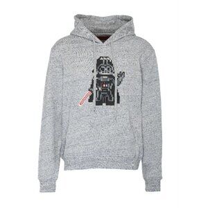 Mostly Heard Rarely Seen 8 Bit Heather Grey Invader Jersey Hoodie Medium Unisex